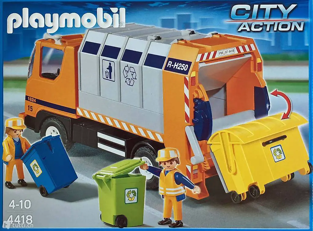  Playmobil 4418 Lastwagen Müllabfuhr