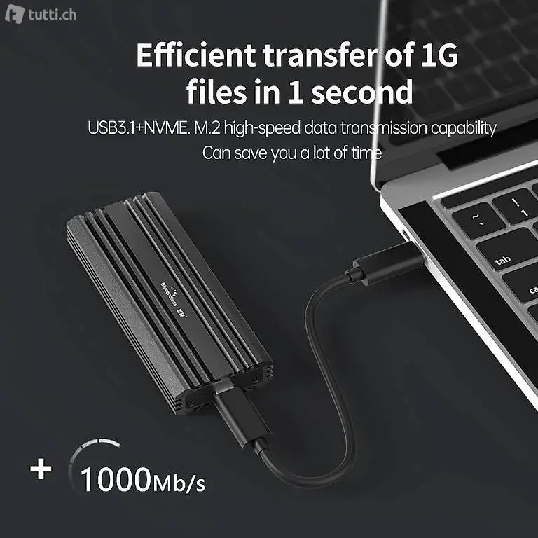  M2 SSD Fall USB 3,1 10Gbps High Speed Aluminium Shell NVME S