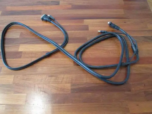 Computer-Doppel-Kabel schwarz Länge 3 m (444)