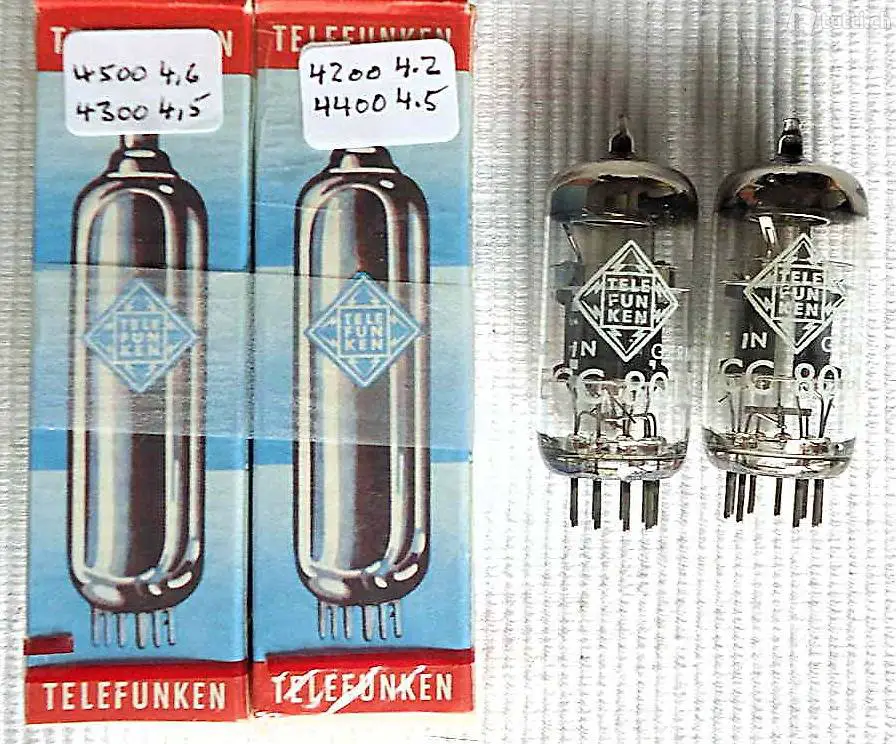 2 ECC801S < > Telefunken NOS/NIB matched pair tested 1960s