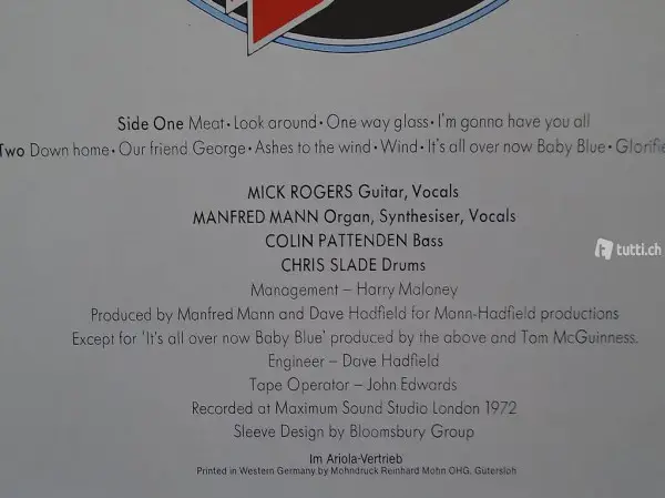Manfred Mann`s Earth Band, Vinyl