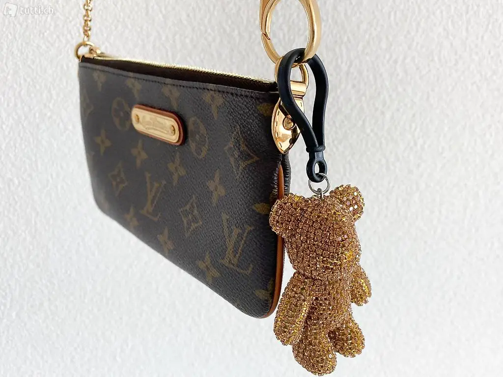  Teddybär Anhänger gold für Tasche und Schlüssel