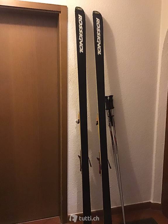 Rossignol Ski gebraucht mit Bindung und Stöcken