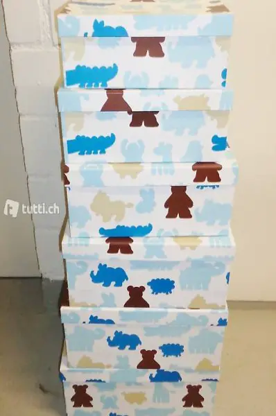 Aufbewahrungsboxen 6 Stück blau