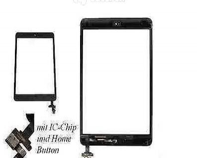  Portofrei Schwarz iPad mini 3 Touchscreen mit IC +Homebotton