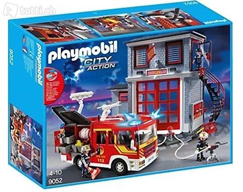 Playmobil 9052 City Action Feuerwehr Mega Set Nagelneu