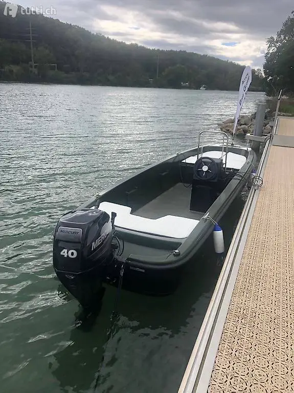 Motorboot 5,8m mit 40 ps Mercury Aussenborder Miete möglich