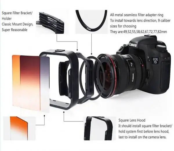 Canon Nikon Farbfilterhalter Kit