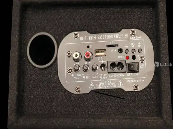 Subwoofer mit MP3/USB/MicroSD Anschluss mit Fernbedienung