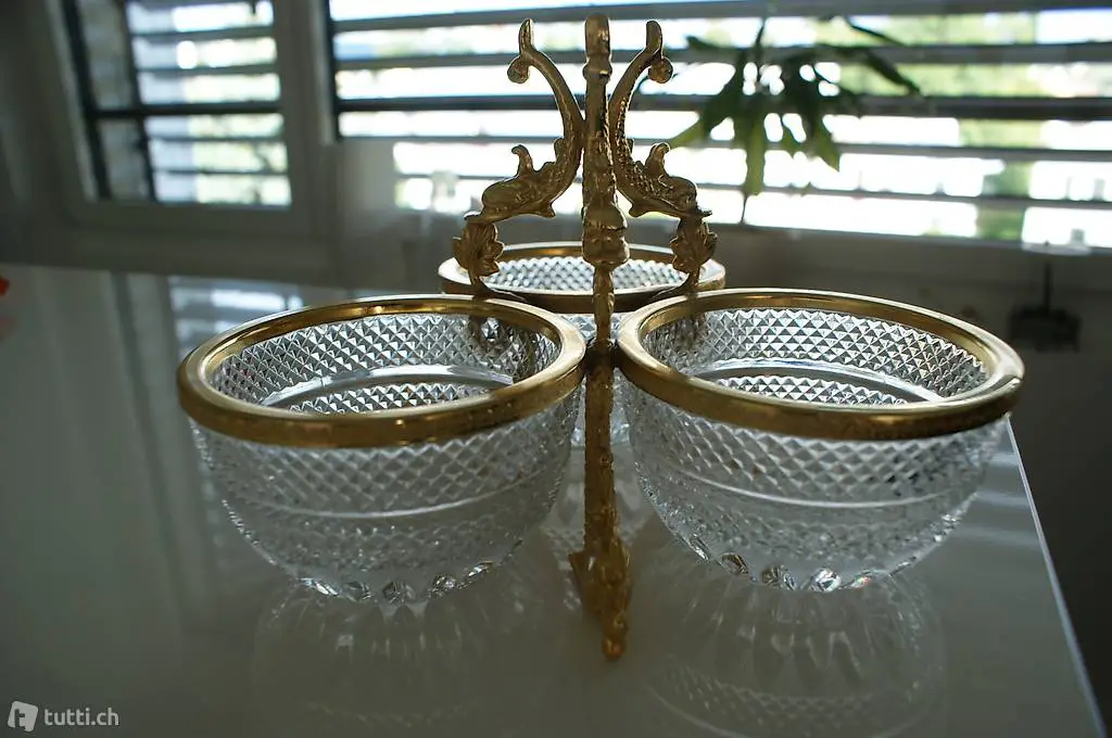 Kristallglas Bonboniere, Luxus Kristallen Glass Dekoration