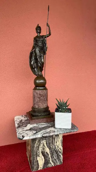 Grosse Bronze Skulptur Göttin Athena 27kg