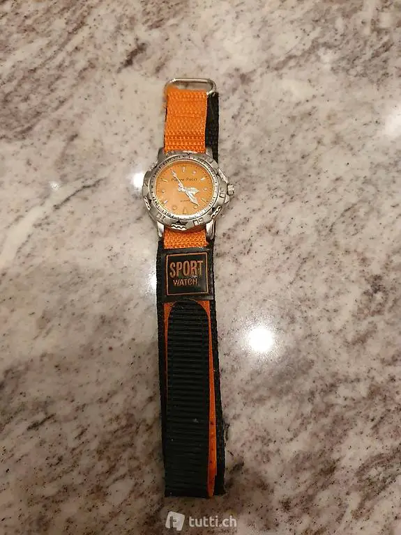 Sport Watch Uhr orange Klettband