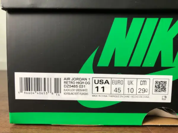 Nike Air Jordan 1 og high lucky green 45