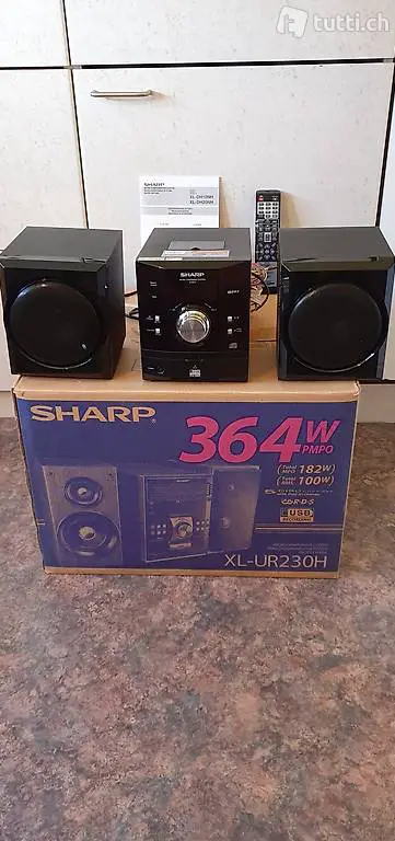 Sharp Mikro Hi-fi Stereoanlage mit Bluetooth, CD, Mp3 usw.