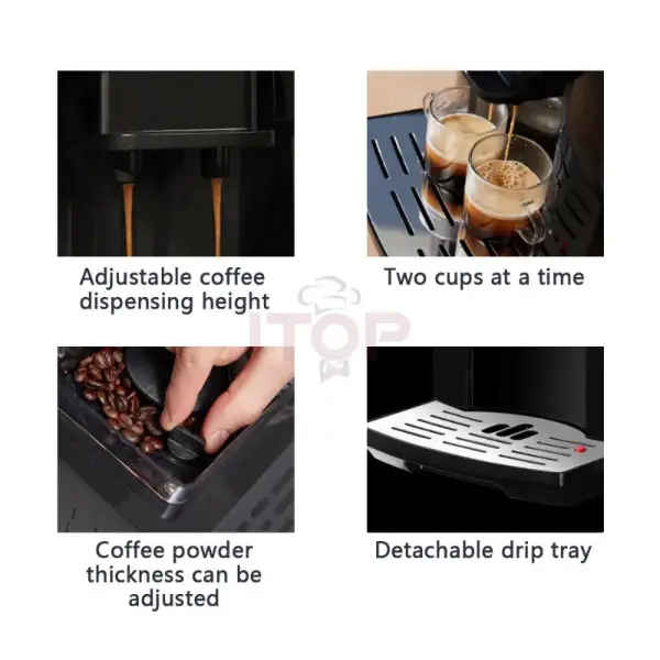 Voll automatische 19 bar Kaffee maschine Kaffeebohnen mühle