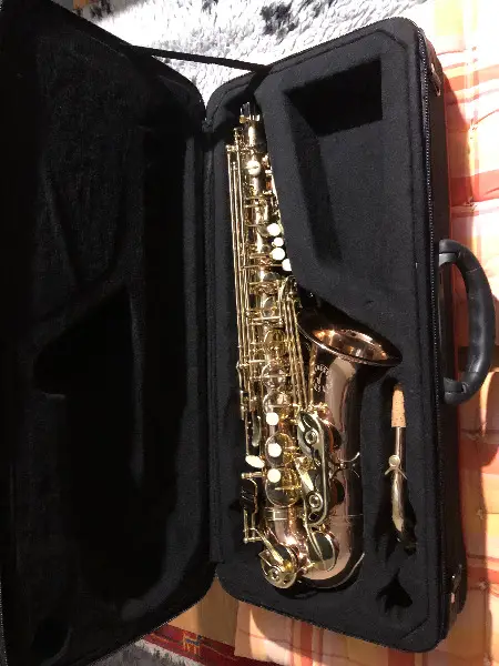 es alto saxophon mit gravur