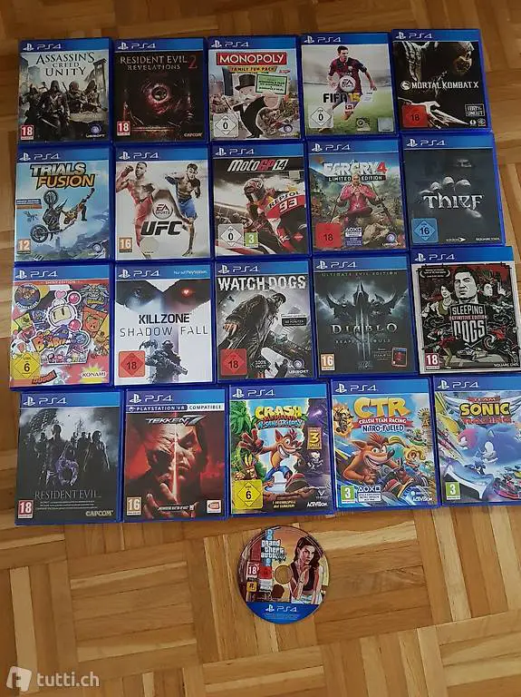 diverse playstation ps4 spiele
