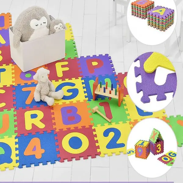  Kinder Puzzlematte Kim 36 -teilig A bis Z und 0 bis 9