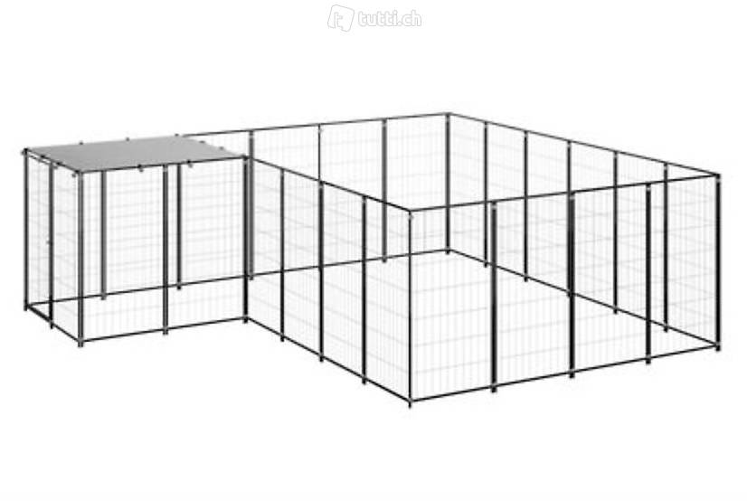  Hundezwinger Schwarz 8,47 m² Stahl