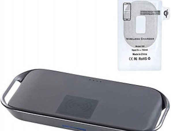  Qi-Ladeset Powerbank + Receiver-Pad für Samsung Galaxy S3