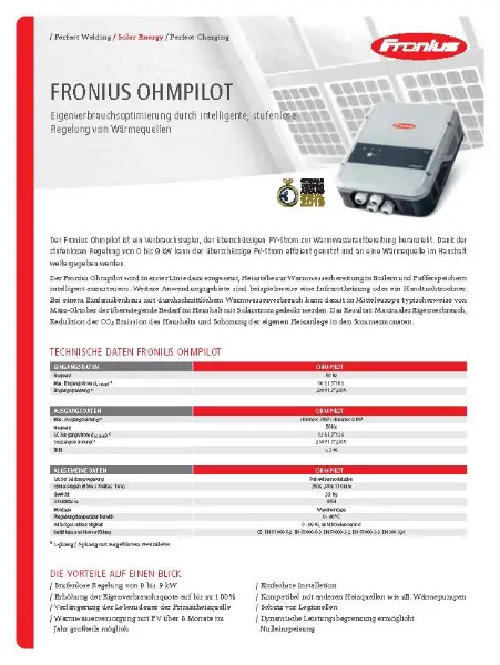 Fronius Ohmpilot 9.0-3 Verbrauchsregler