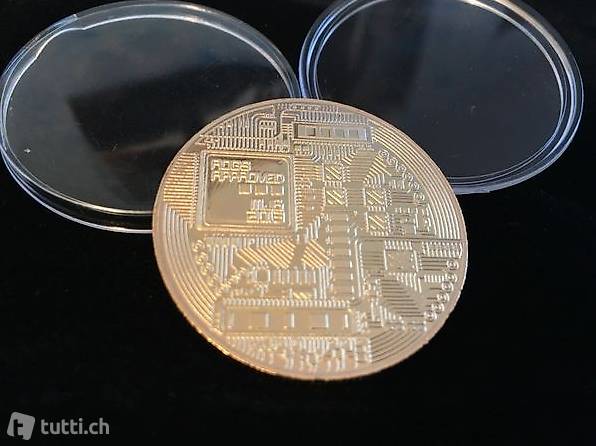 Raro Bitcoin collezionabile placcato oro