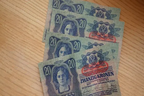 Banknoten 3x 20 Kronen Oesterreich-Ungarn v. 1913