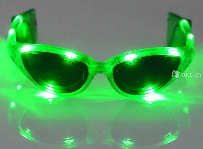  Blinkende Partybrille in Grün