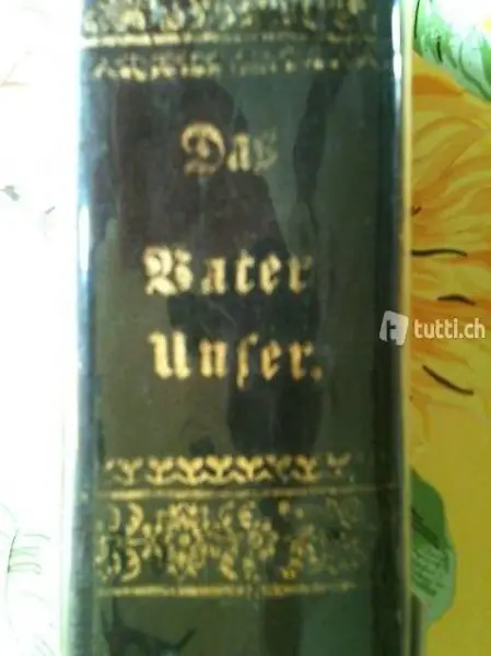 Antikes Buch "Vater Unser" von 1839