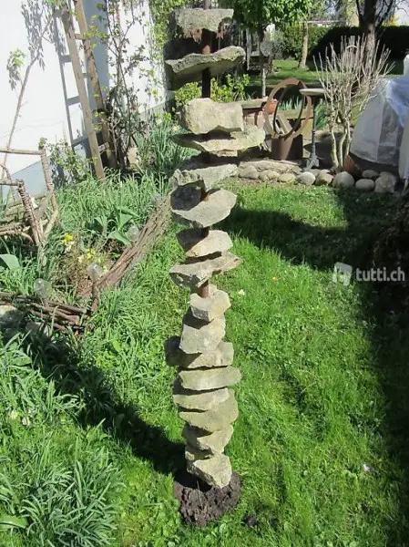 Stein Stehle Objekt für Garten