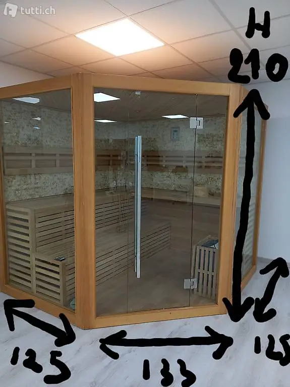 Sauna 4 posti in vetro