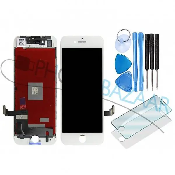  iPhone 8 LCD AAA Display Weiss + Panzer + Werkzeug