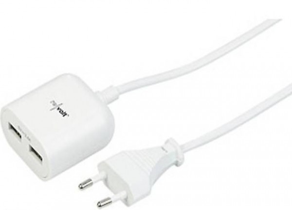  2-Port-USB-Netzteil mit 150-cm-Kabel und Smart-Power-Technol