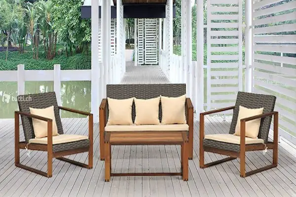  Outdoor Lounge aus Holz mit