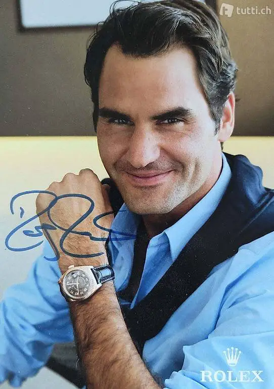 Autogrammkarte Roger Federer