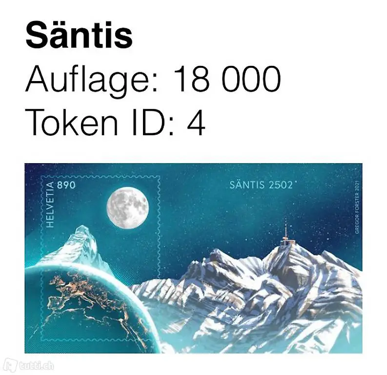 Swiss Crypto Stamp, Set Token ID 1 bis 4
