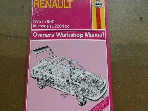 Reparaturanleitung Werkstatthandbuch Renault R30 Oldtimer