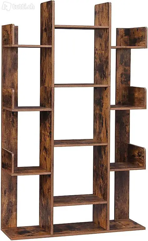  Bücherregal im Baumform, Standregal mit 13 Fächern