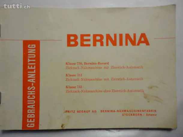  Gebrauchsanleitung zu Bernina