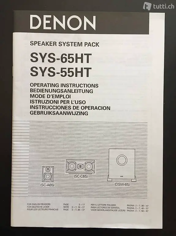 Denon Heimkino Surround-System (AVR-1705; SYS-65HT/SYS-55HT)