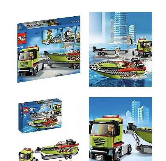  LEGO® City 60254 Rennboot-Transporter