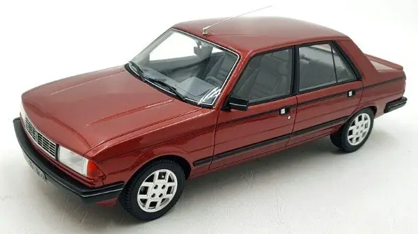 NEU: Peugeot 305 GTX Berline 1985-1987 dunkelrot met. /