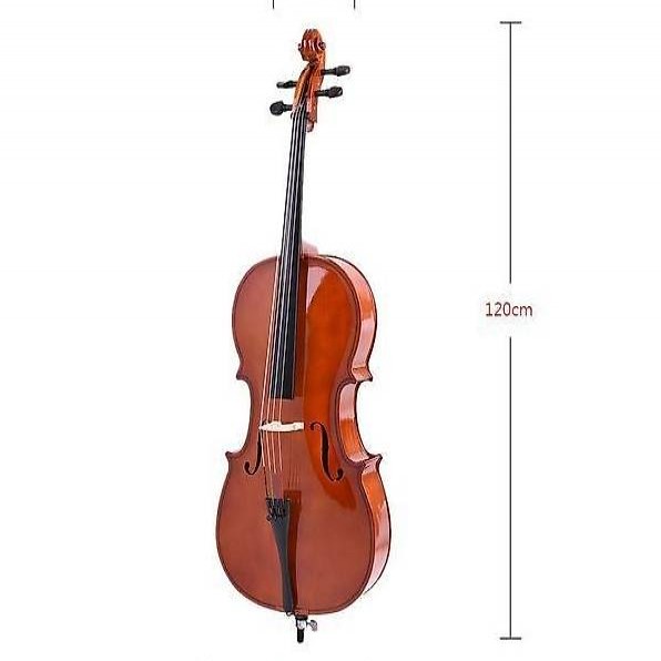  Cello mit Fall 3/4 Grösse Musikinstrument mit Glanz-Finish