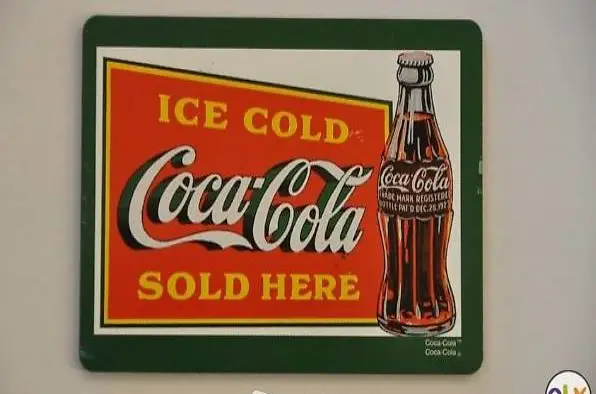 Magnet Blechschild Coca Cola Ice cold sold here