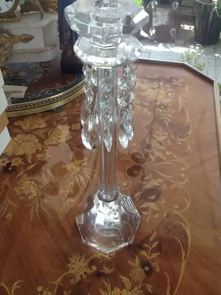 Kristall Kerzenständer, 26 cm h