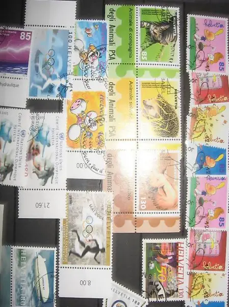 Briefmarken Schweiz 2002 bis 2004