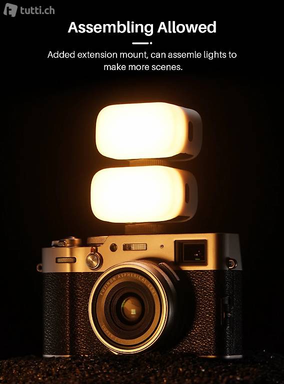  Ulanzi VL15 Mini RGB LED Videolicht auf Kamera Gopro Light