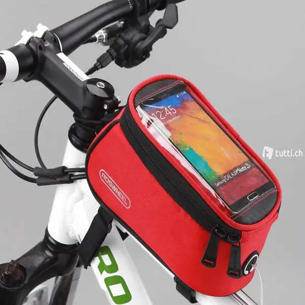  Portofrei Rot ROSWHEEL Fahrradtasche velo Rahmentasche Handy