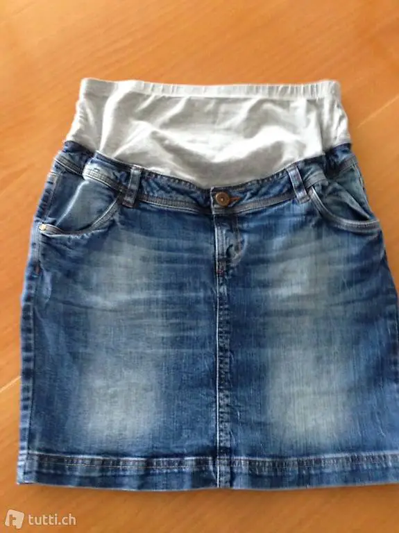 Jeans-Jupe für Schwangere Gr.40