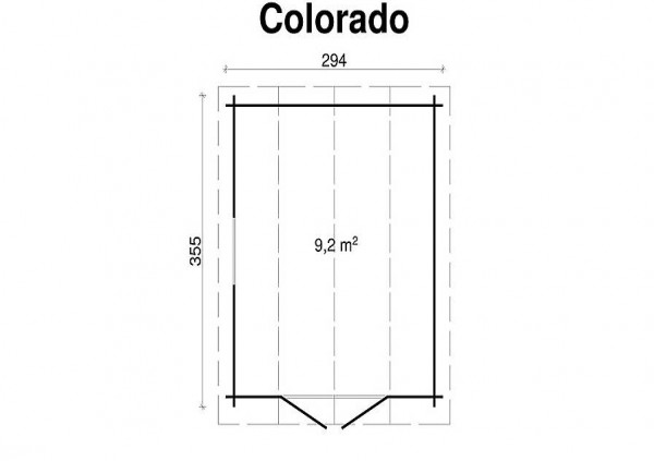  Gartenhaus Modell Colorado 28mm